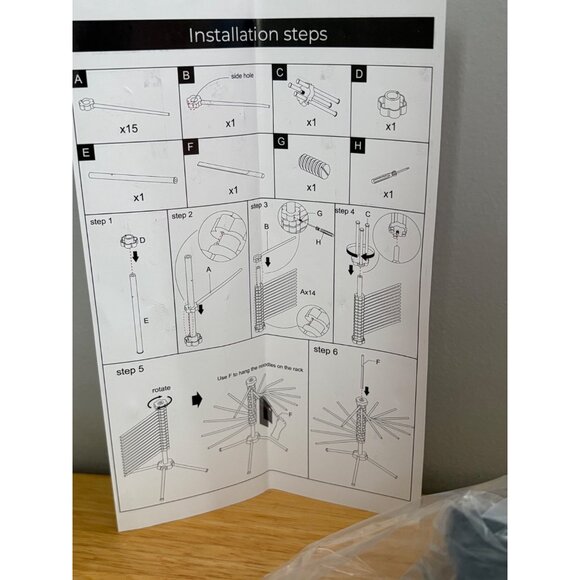 Red Collapsible Pasta Drying Rack With 16 Arms For Homemade Noodles - Picture 7 of 7